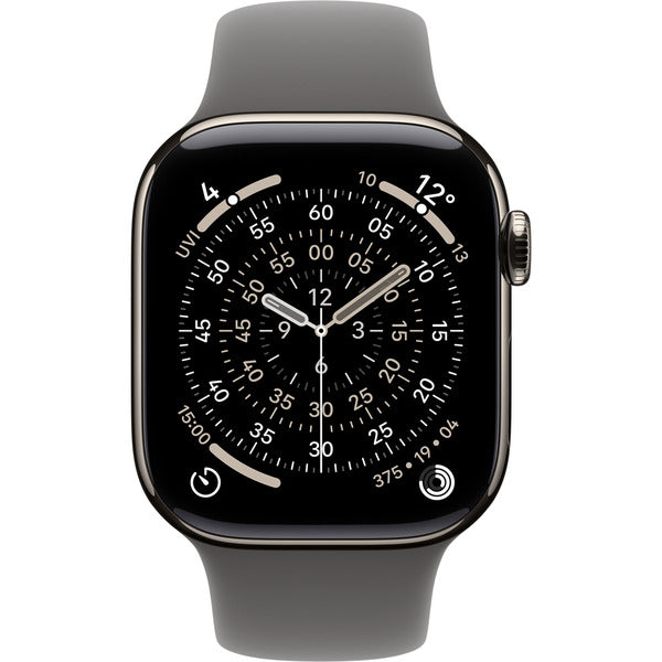 Apple Watch Titan Natur, bracelet / boîtier titane, 42 mm, bracelet sport steingrau S/M, Cellular - Apple