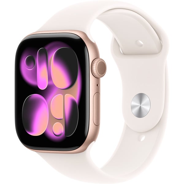 Apple Watch Titan Gold, bracelet / boîtier titane, 46 mm, bracelet sport blassrosa M/L, Cellular - Apple - vue 2