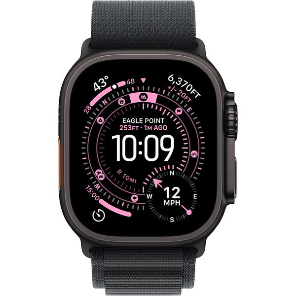 Apple Watch noir, 49 mm, Alpine Loop noir M, bracelet / boîtier titane, Cellular - Apple