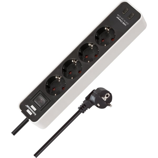 Brennenstuhl Ecolor Steckdosenleiste 4-fach, 2x USB-C - Brennenstuhl