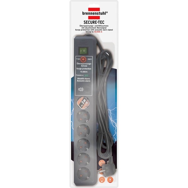 Brennenstuhl Secure-Tec Steckdosenleiste 6-fach - Brennenstuhl - vue 2