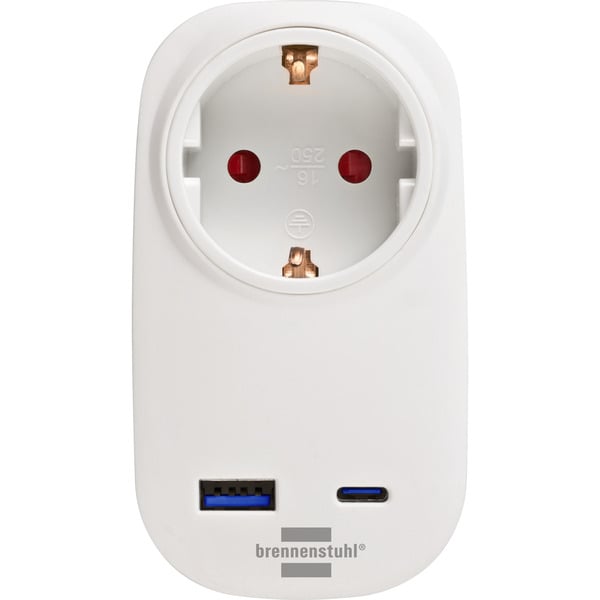 Brennenstuhl Steckdosenadapter + USB Charger PD 20W - Brennenstuhl