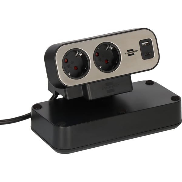 Brennenstuhl estilo Duplex Tischsteckdosenleiste 9-fach, 2x USB - Brennenstuhl