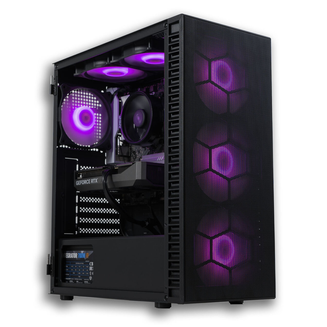 Gaming-PC Mach 2, AMD Ryzen 5 7500F, RTX 5060 Ti 16GB - King Mod Systems - vue 3