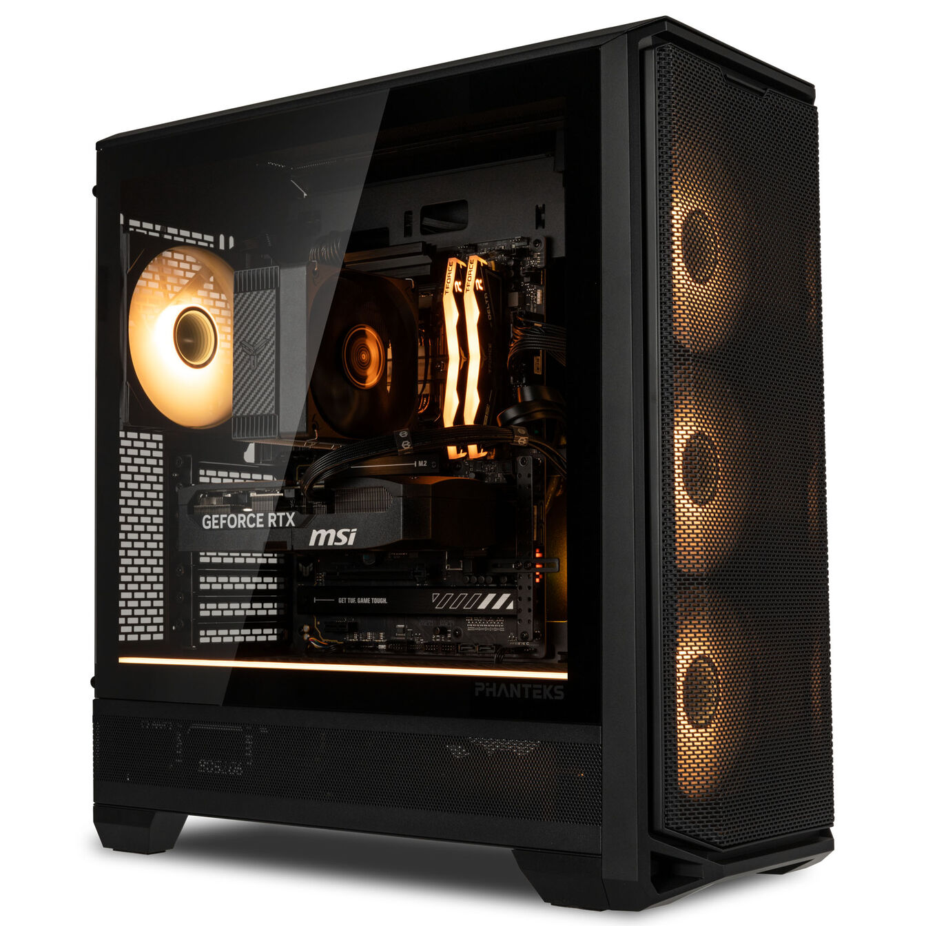 KingForge Gaming-PC Gold, AMD Ryzen 5 7500X3D, RTX 5070, Phanteks Eclipse G400A – Fertig-PC - King Mod Systems - vue 2