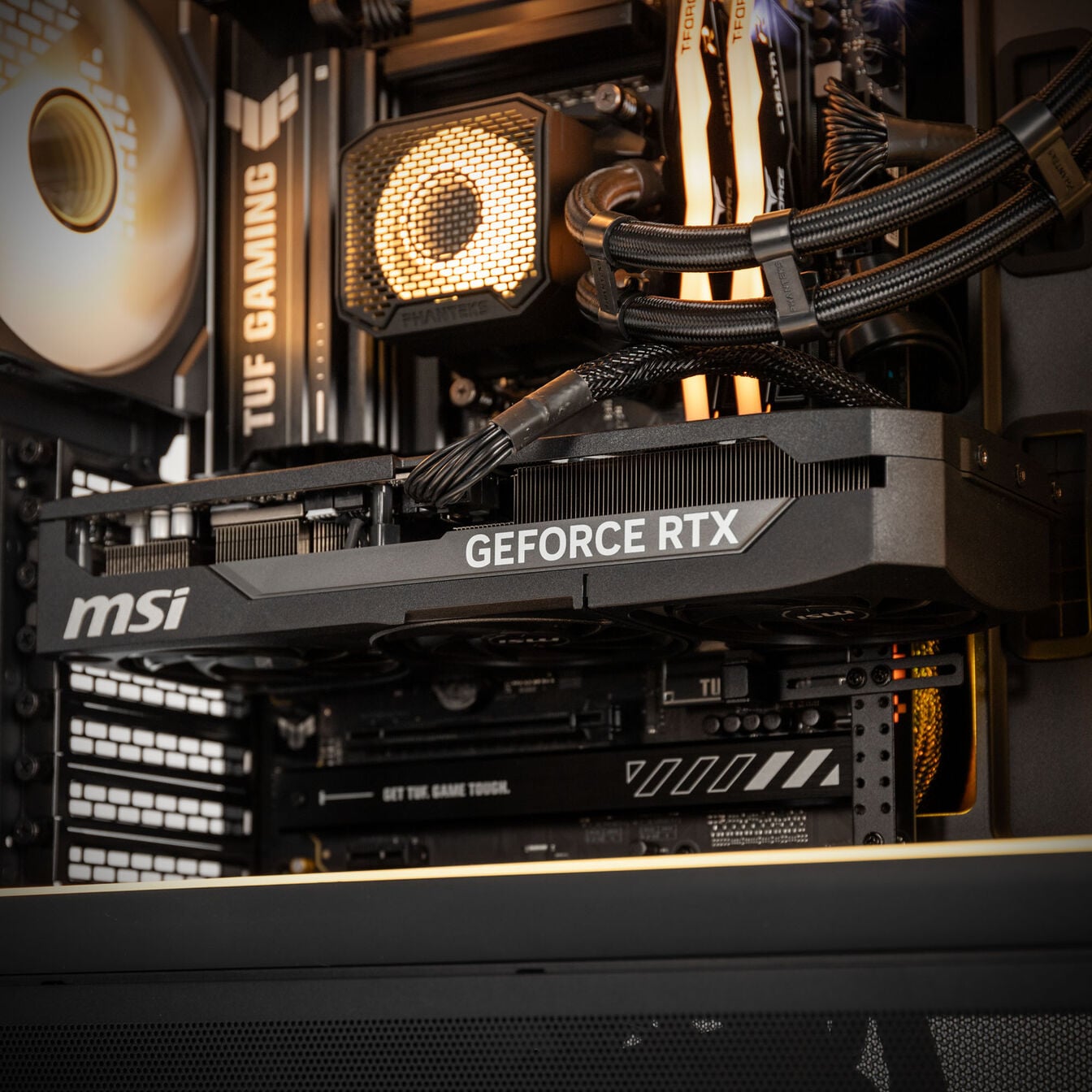 KingForge Gaming-PC Platin, AMD Ryzen 7 7800X3D, RTX 5070 Ti, Phanteks Eclipse G400A – Fertig-PC avec Windows - King Mod Systems - vue 7