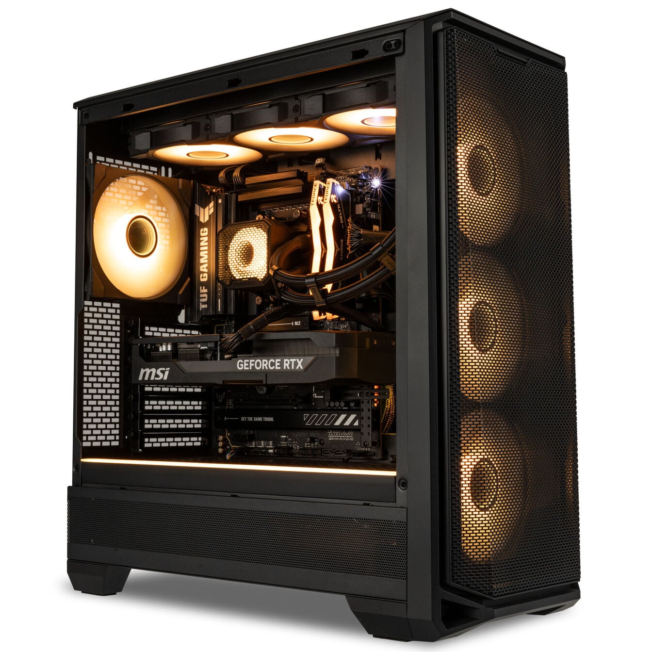 KingForge Gaming-PC Platin, AMD Ryzen 7 7800X3D, RTX 5070 Ti, Phanteks Eclipse G400A – Fertig-PC avec Windows - King Mod Systems - vue 5