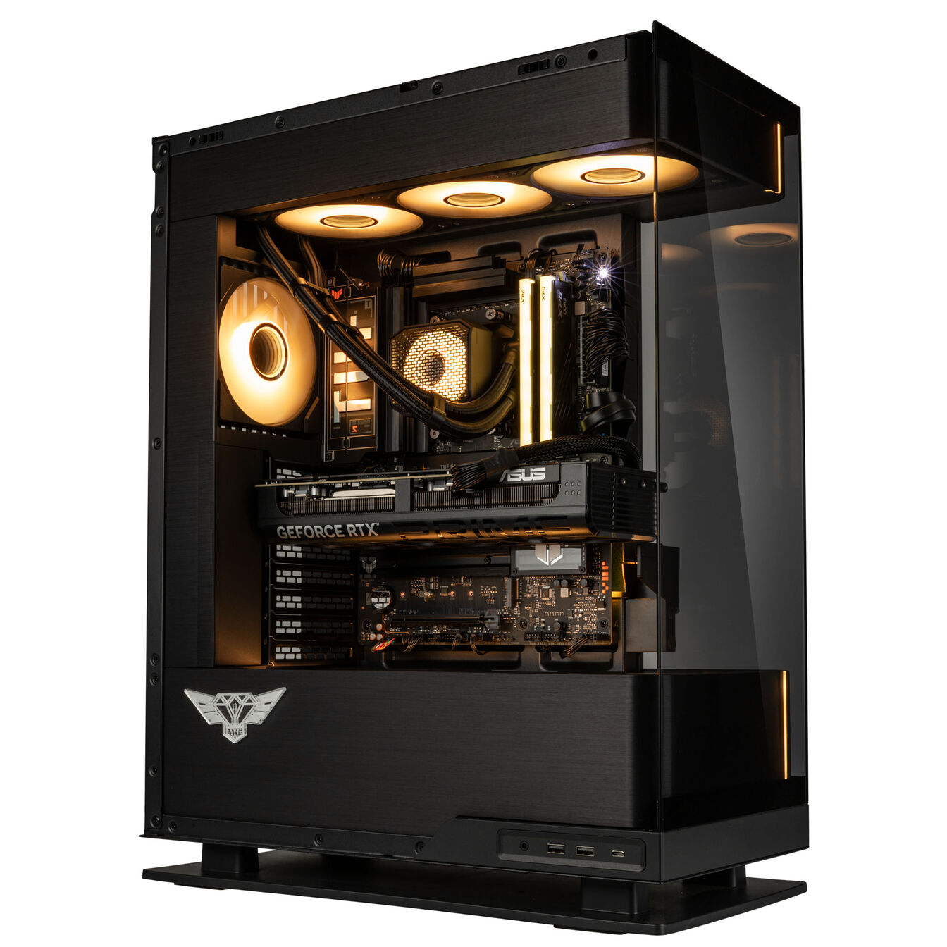 KingForge Gaming-PC Diamant, AMD Ryzen 7 9800X3D, RTX 5080, Phanteks Evolv X2 – Fertig-PC avec Windows - King Mod Systems - vue 5