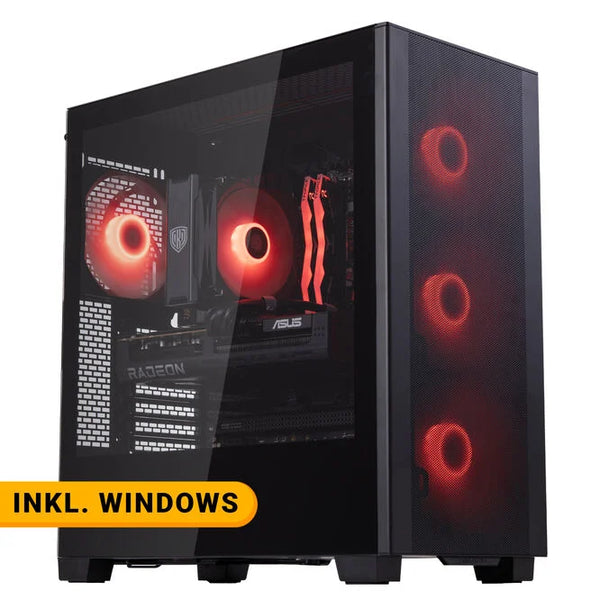King Mod Systems Gaming-PC Mach 5 rouge, AMD Ryzen 5 7500X3D, RX 9070 XT - King Mod Systems