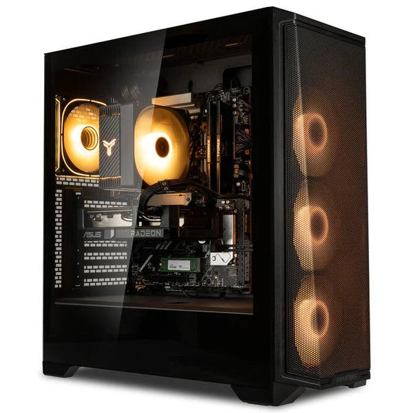 KingForge Gaming-PC argent, AMD Ryzen 5 9500F, RX 9060 XT 16GB, Phanteks Eclipse G370A – Fertig-PC - King Mod Systems