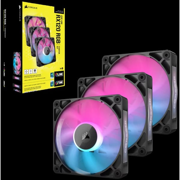 Corsair iCUE LINK RX120 RGB Triple, Gehäuselüfter - Corsair - vue 5