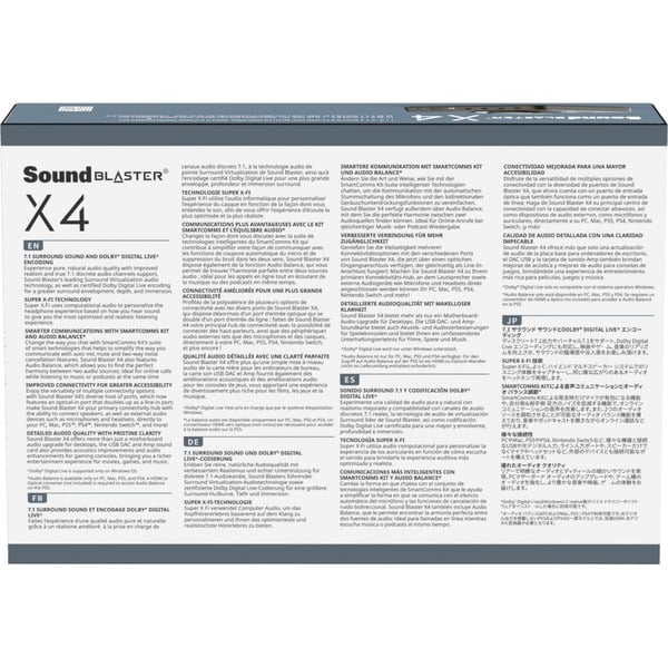 Creative SoundBlaster X4, Soundkarte - Creative - vue 6