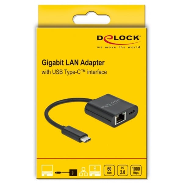 € 24,78 DeLOCK Adapter USB-C > Gigabit LAN, avec PD Anschluss - DeLOCK - vue 3