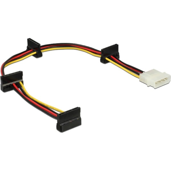 DeLOCK Adapterkabel 4-Pin (5,25") Stecker > 4x SATA 15Pin Buchse - DeLOCK