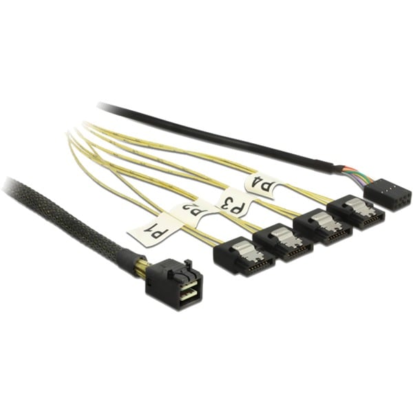 DeLOCK Adapterkabel Mini SAS HD SFF-8643 > 4x SATA 7 Pin Reverse - DeLOCK