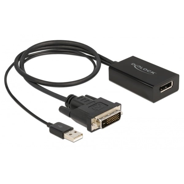 DeLOCK Adapterkabel, DVI + USB-A Stecker > DisplayPort Buchse - DeLOCK - vue 2