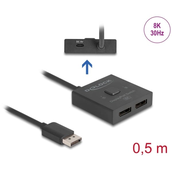 € 19,74 DeLOCK DisplayPort Switch 2 > 1 bidirektional 8K - DeLOCK - vue 2