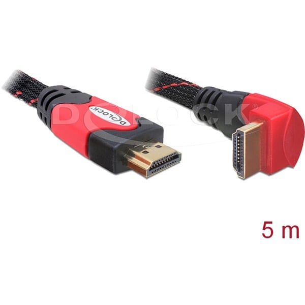 DeLOCK High Speed câble HDMI A (Stecker) > HDMI A (Stecker, gewinkelt) 4K - DeLOCK