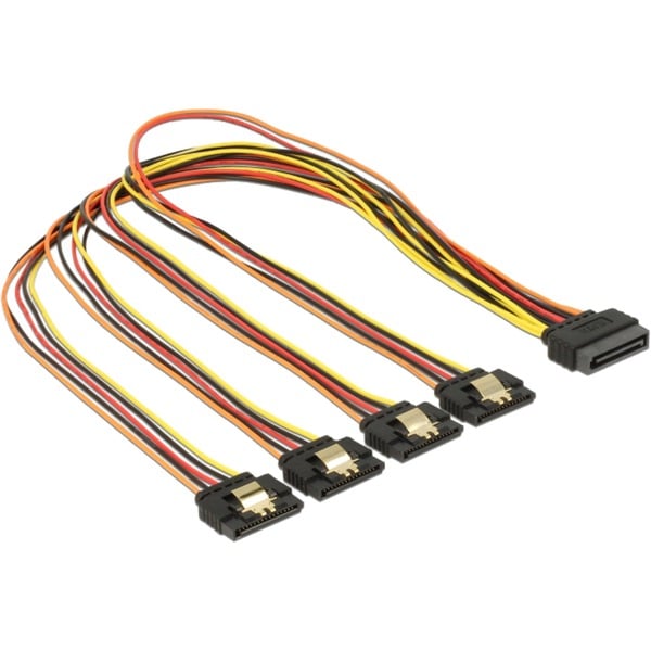 (€ 13,60 / 1 m) DeLOCK câble SATA 15Pin Stecker > 4x SATA 15Pin Buchse - DeLOCK