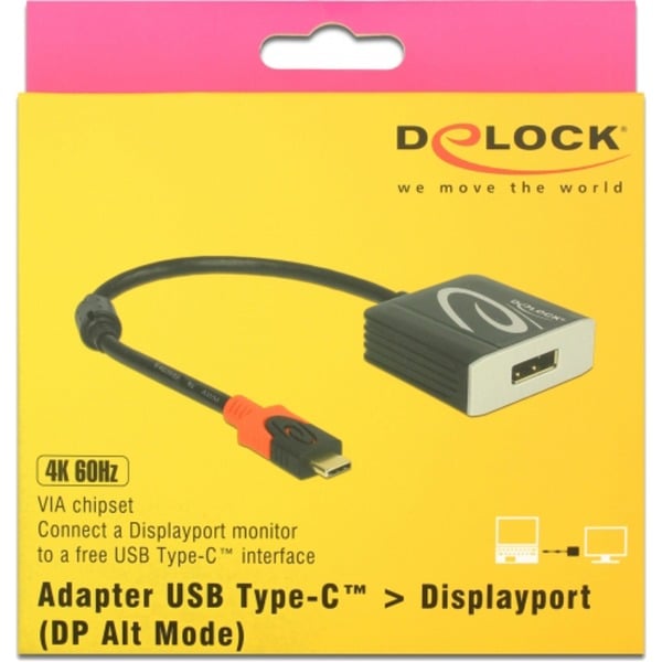 DeLOCK USB Adapter, USB-C Stecker > DisplayPort Buchse - DeLOCK - vue 3