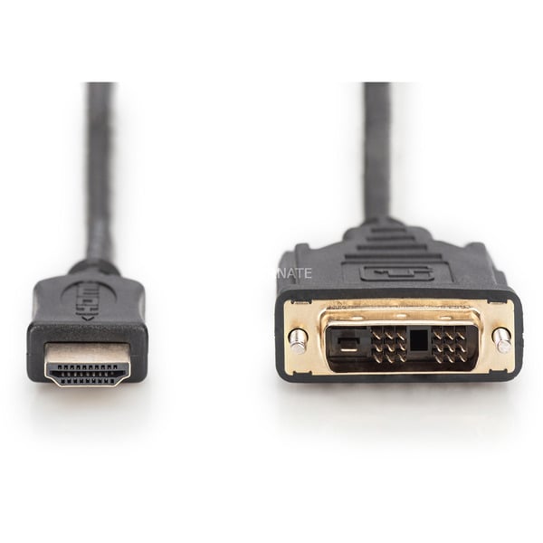 (€ 1,37 / 1 m) Digitus Adapterkabel HDMI > DVI-D - Digitus - vue 2