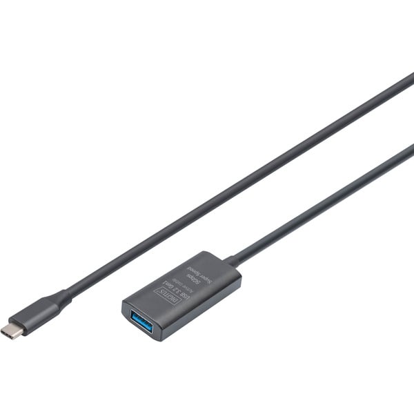 Digitus Aktives USB 3.2 Gen 1 Verlängerungskabel, USB-C Stecker > USB-A Buchse - Digitus