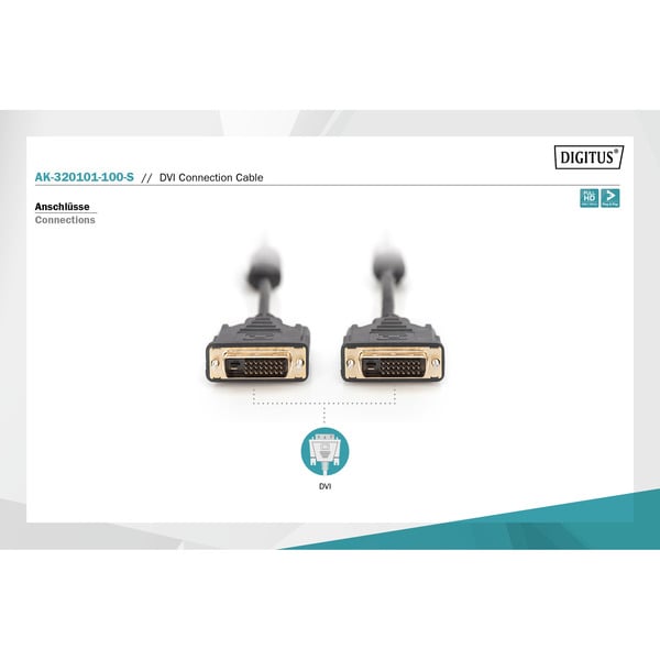 (€ 1,18 / 1 m) Digitus Anschlusskabel DVI > DVI - Digitus - vue 3