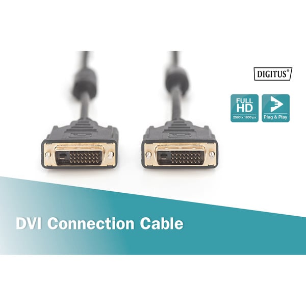 (€ 1,18 / 1 m) Digitus Anschlusskabel DVI > DVI - Digitus - vue 5