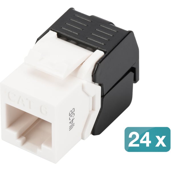 (€ 0,95 / pièces) Digitus CAT 6 Keystone Modul, ungeschirmt - 24 Stk., Keystone-Modul - Digitus