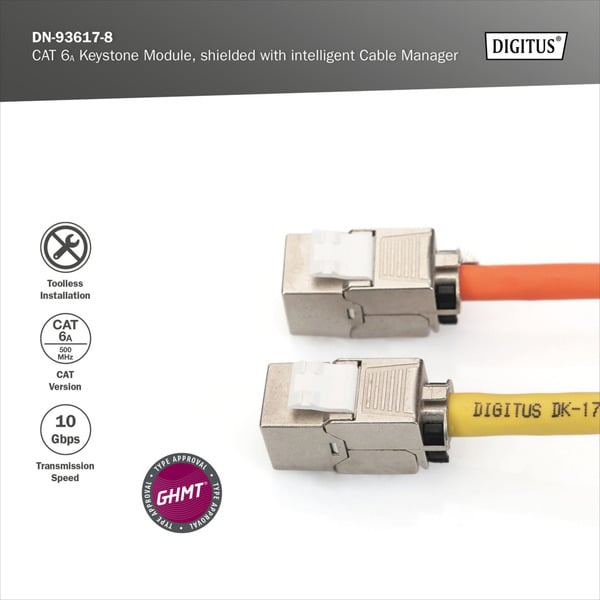 (€ 2,71 / pièces) Digitus Cat.6a Keystone-Modul, geschirmt - Digitus - vue 9