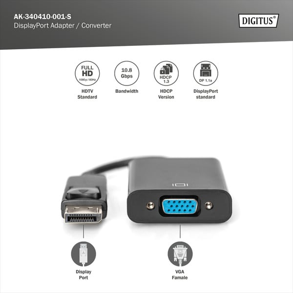 € 6,97 Digitus DisplayPort Adapter / Konverter - Digitus - vue 5