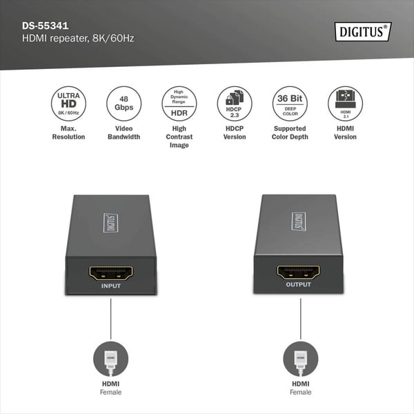 Digitus HDMI Repeater 8K / 60Hz - Digitus - vue 6