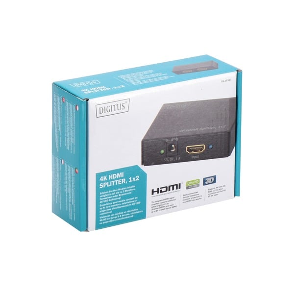 Digitus HDMI Splitter 4K UHD 1x HDMI > 2x HDMI - Digitus - vue 3