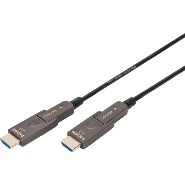 Digitus HDMI / Micro HDMI AOC Hybrid Glasfaserkabel, UHD 4K - Digitus
