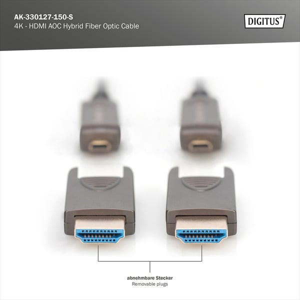 Digitus HDMI / Micro HDMI AOC Hybrid Glasfaserkabel, UHD 4K - Digitus - vue 8