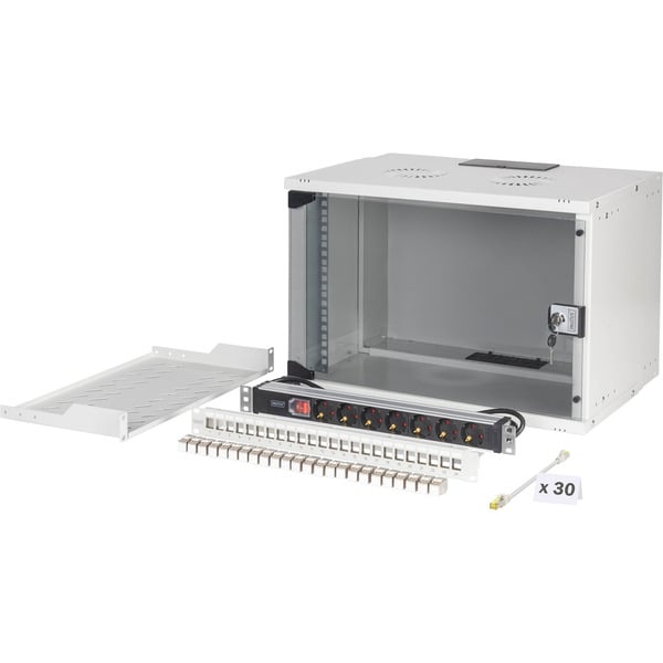 Digitus Netzwerk-Set SOHO Pro 19" 540x400 mm (BxT), IT-Schrank - Digitus
