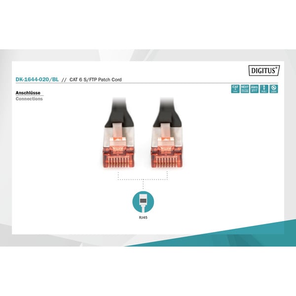 Digitus Patchkabel CAT 6 S/FTP 2m - Digitus - vue 3