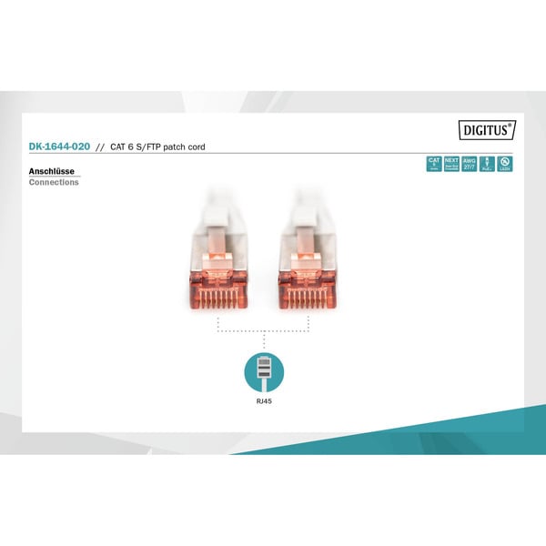 Digitus Patchkabel CAT 6 S/FTP 2m - Digitus - vue 4