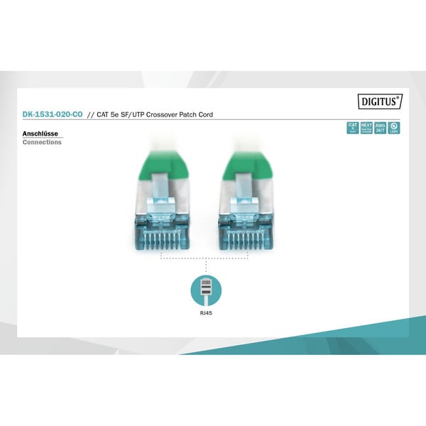 Digitus Premium Cat.5e SF/UTP Crossover Patchkabel - Digitus - vue 5