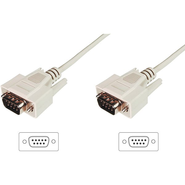 (€ 0,81 / 1 m) Digitus Serielles Datatransfer Anschlusskabel, D-Sub9 (Stecker) > D-Sub9 (Stecker) - Digitus
