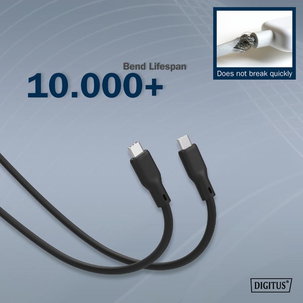 Digitus USB4 Gen 2x2 Silikon-Anschlusskabel USB-C > USB-C - Digitus - vue 9