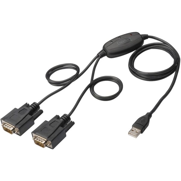 Digitus USB 2.0 Adapterkabel, USB-A Stecker > 2x Seriell RS232 Stecker - Digitus