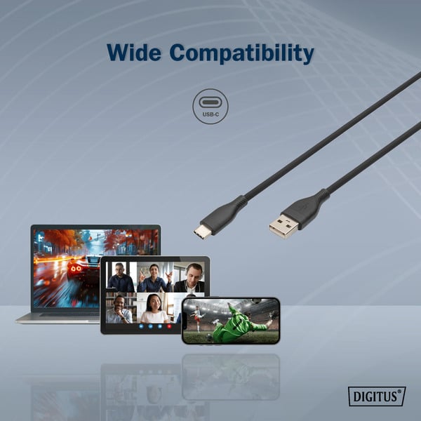 Digitus USB 2.0 Silikon-Anschlusskabel USB-A > USB-C - Digitus - vue 7