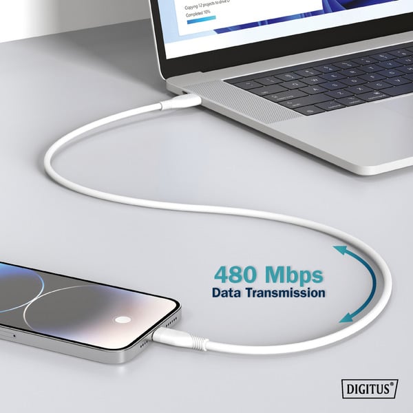 Digitus USB 2.0 Silikon-Anschlusskabel USB-A > USB-C - Digitus - vue 6