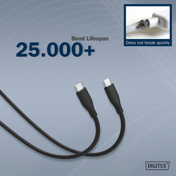 Digitus USB 2.0 Silikon-Anschlusskabel USB-C > USB-C - Digitus - vue 8