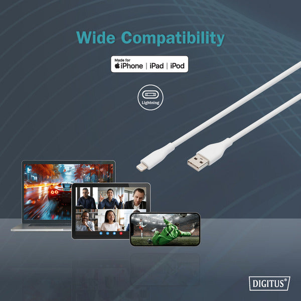 Digitus USB 2.0 Silikon-câble USB-A > Lightning, MFI zertifiziert - Digitus - vue 6