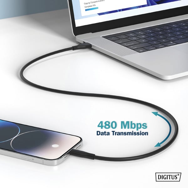 Digitus USB 2.0 Silikon-câble USB-A > Lightning, MFI zertifiziert - Digitus - vue 10