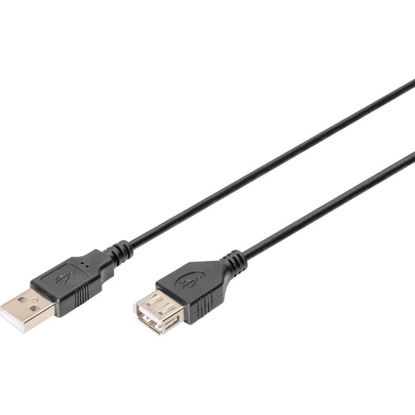 (€ 0,56 / 1 m) Digitus USB 2.0 Verlängerungskabel, USB-A Stecker > USB-A Buchse - Digitus