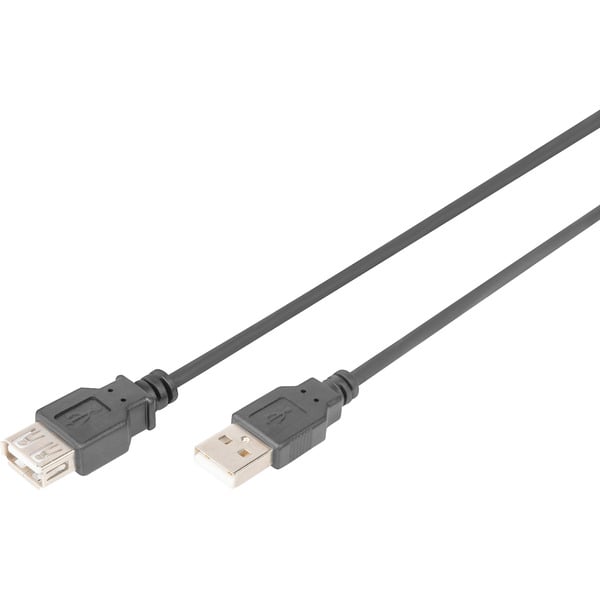 (€ 0,89 / 1 m) Digitus USB 2.0 Verlängerungskabel, USB-A Stecker > USB-A Buchse - Digitus
