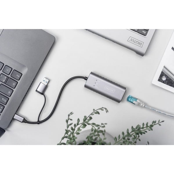 Digitus USB 3.2 Gen 1 Adapter, USB-C Stecker > RJ-45 Buchse - Digitus - vue 5
